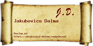 Jakubovics Dalma névjegykártya